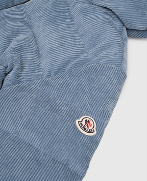 Moncler ENFANT Детский синий вельветовый пуховик Puki K29541A000555964B1214