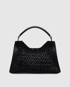 Gianni Chiarini Черная комбинированная сумка Aurora BS11415COMMCRHML