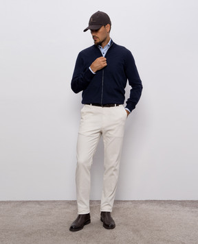 Brunello Cucinelli Кардиган з вовни і кашеміру синього кольору M2400106