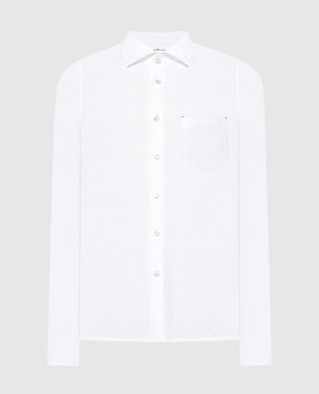 Kiton Белая рубашка из льна UMCNERCH08838