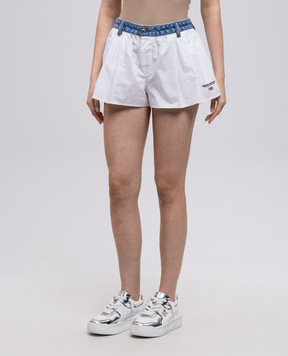 Alexander Wang Белые шорты с вышивкой логотипа 4WC2254840