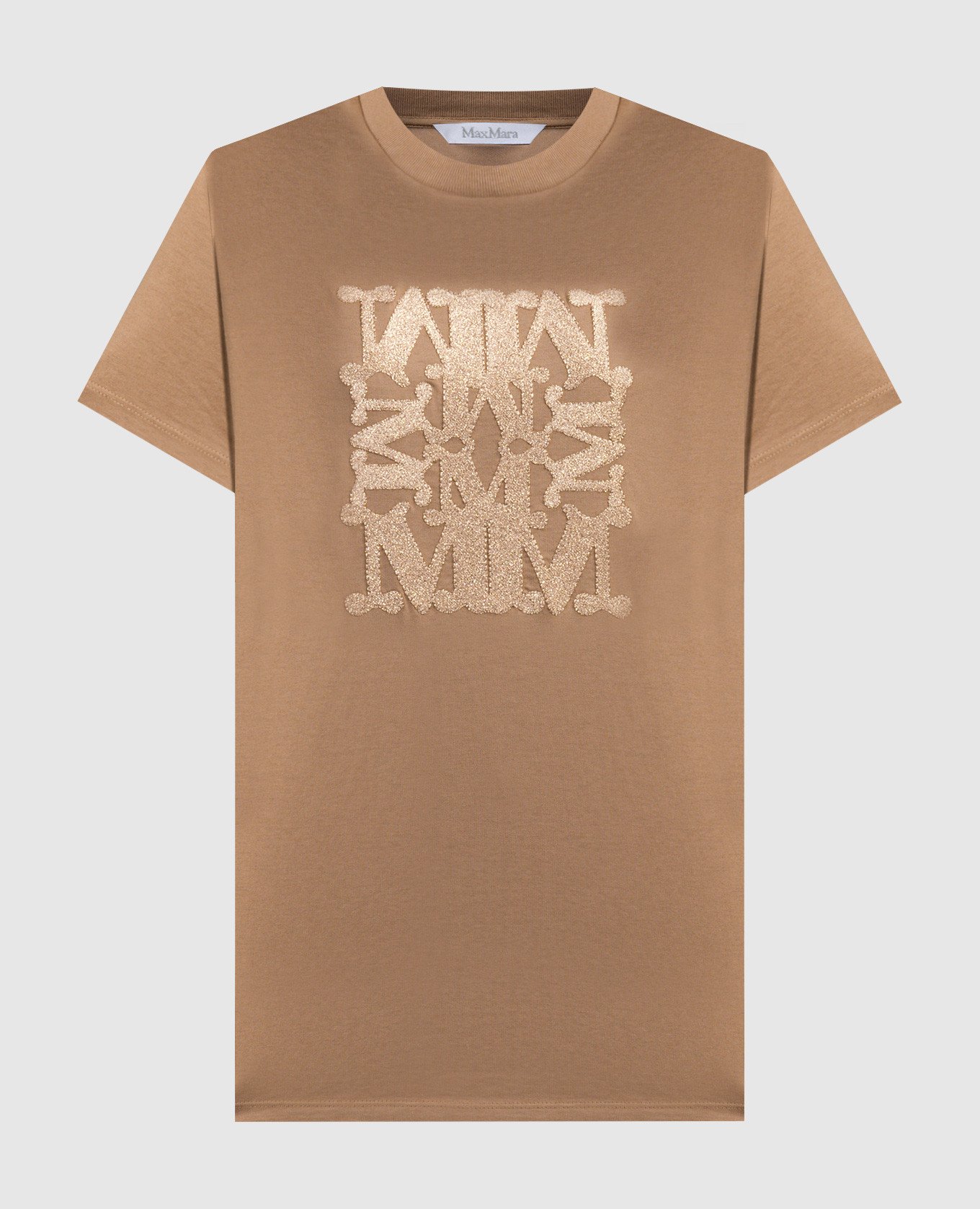 TAVERNA brown t-shirt with lurex