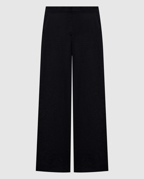 Max Mara Черные брюки GARIBO из льна GARIBO