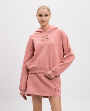 Dolce&Gabbana Рожеве худі з монограмою логотипа F9S47ZGDCX0