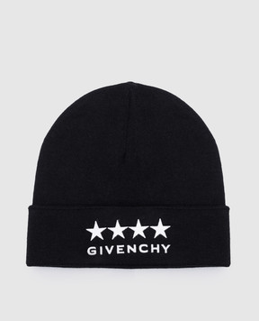 Givenchy Детская черная шапка с логотипом H30296