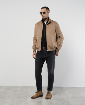 Brunello Cucinelli Черный кардиган из кашемира M2200106