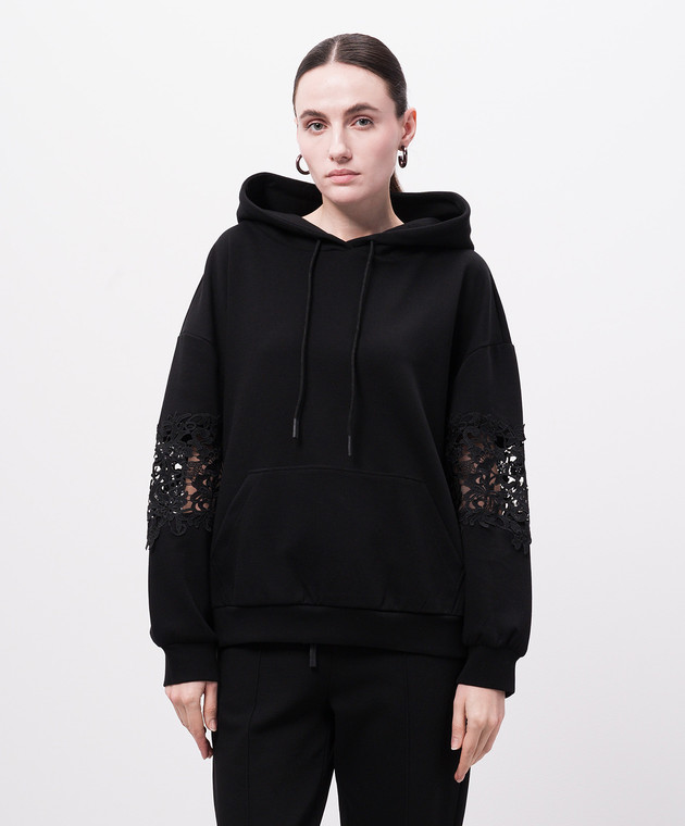 Twinset - Черные худи с кружевом 251TP2700 купить в Symbol