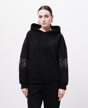 Twinset Черные худи с кружевом 251TP2700