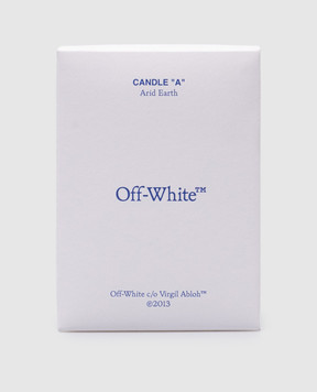 Off-White Біла ароматична свічка в свічнику 