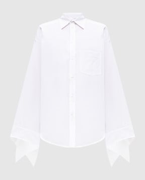 Balenciaga Белая блуза с акцентными рукавами 830990TRM28
