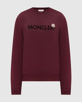 Moncler Бордовый свитшот с логотипом K20918G00040809KR