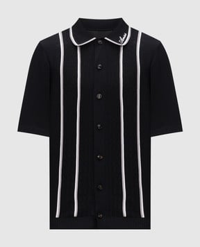 AMIRI Чорна сорочка з вишивкою логотипа AMKNIR1025