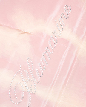 Blumarine Рожеве покривало Moire з кристалами Swarovski H0000000074