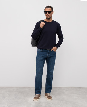 Trussardi Синій джемпер з вишивкою емблеми M0168000018NMK601K01