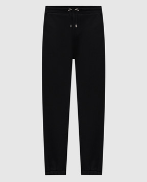 Balmain Черные джоггеры с принтом логотипа FH1OB340BD04
