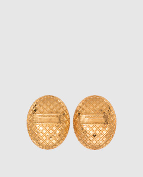 Balmain Золотые серьги Balmain Signature Mesh CN1XK287MLTN