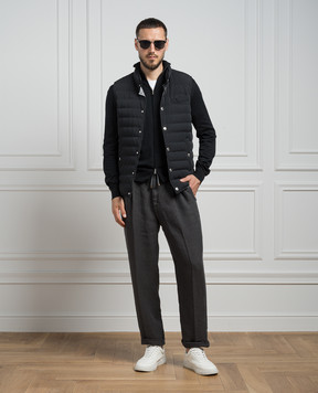 Cashmere&Whiskey Черный кардиган с шелком и кашемиром FS08