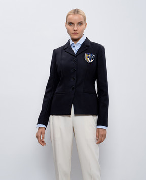 Christian Dior Синий жакет с аппликацией 5A21234B1323