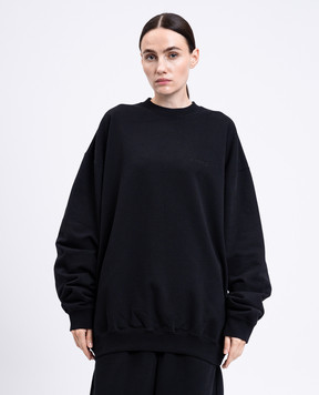 Vetements Чорний світшот з вишивкою логотипа UH76CW100Bw