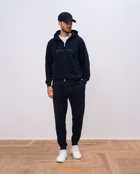 Brunello Cucinelli Синяя спортивная куртка с принтом логотипа MM8363130G