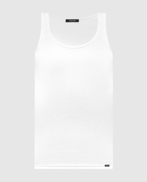 Tom Ford Біла майка в рубчик з логотипом T4D101210