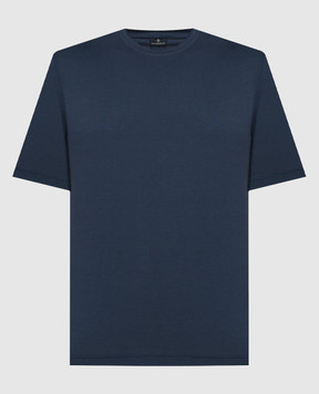 CAPOBIANCO Синя футболка з нашивкою логотипа 16M660AL01