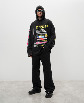 Vetements Черные худи с принтом UA66HD880B