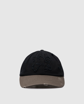 Palm Angels Черная кепка с логотипом PMLB104F24FAB008