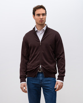 Canali Коричневый кардиган MK00145C0022