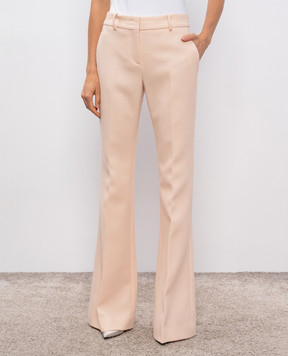 Ermanno Scervino Бежеві штани кльош з вовни D476P327HJA