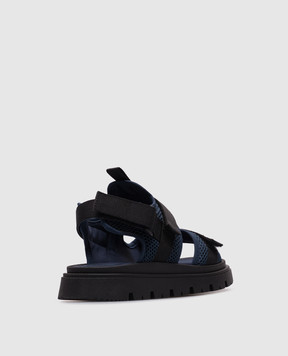 Dolce&Gabbana Детские синие сандалии с логотипом DA5280AU604
