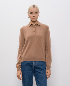 Loro Piana Коричневое поло из кашемира FAP8491
