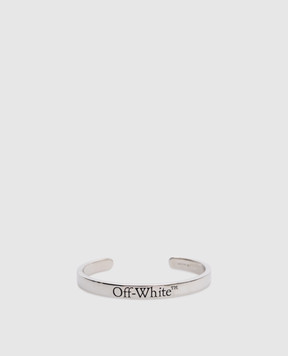 Off-White Серебристый браслет с гравировкой логотипа OMOA109C99MET001