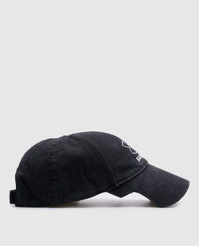 Balenciaga Чорна кепка з логотипом 807145410B2