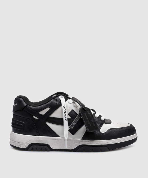 Off-White - Черные кожаные кроссовки Out Of Office Vintage