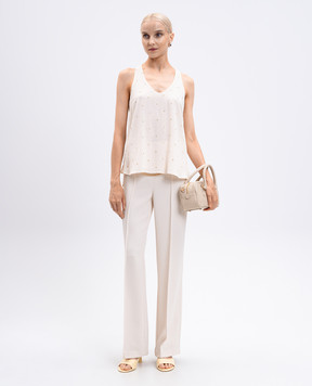 Twinset Бежевий топ з люрексом 252TP2034