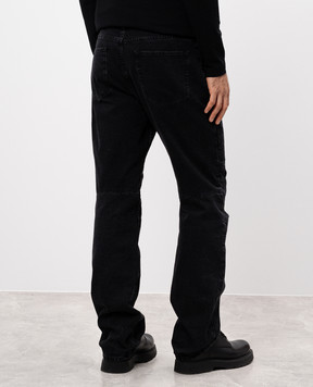 Helmut Lang Черные джинсы Moto с эффектом потертости O06DM204