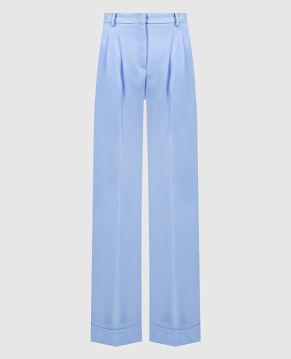 Blue pants with lapels