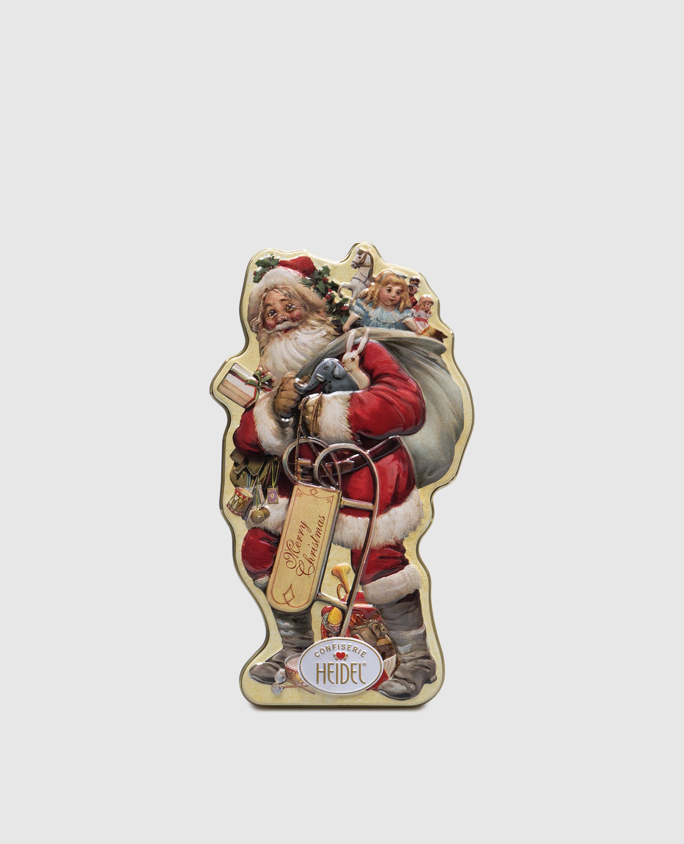 

Набор пралине из молочного шоколада "Christmas Nostalgi" в подарочной коробке в виде Санта-Клауса., Желтый, Сладкие подарки