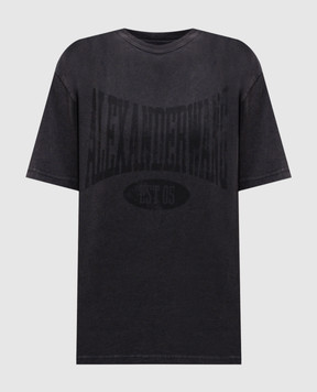 Alexander Wang Серая футболка с принтом логотипа 4CC2251542