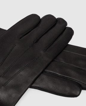 Orciani Черные кожаные перчатки GU0108NFK