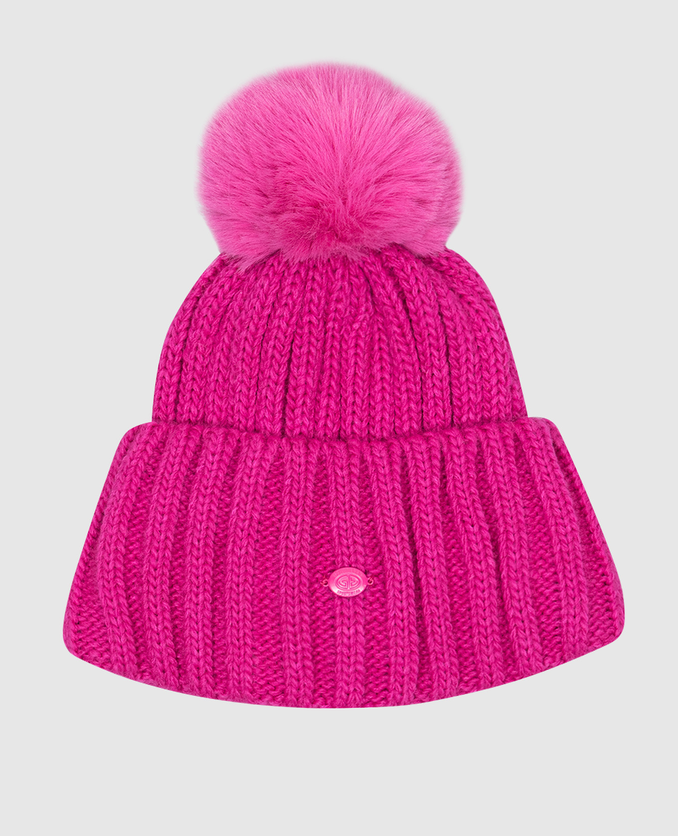 

Розовая шапка UNA с шерстью, Розовый, Шапки