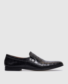Santoni Черные туфли из кожи крокодила MCWI12146