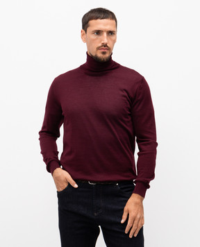 Brett Johnson Бордовий гольф з кашеміру та шовку FW25K36LPROVIN