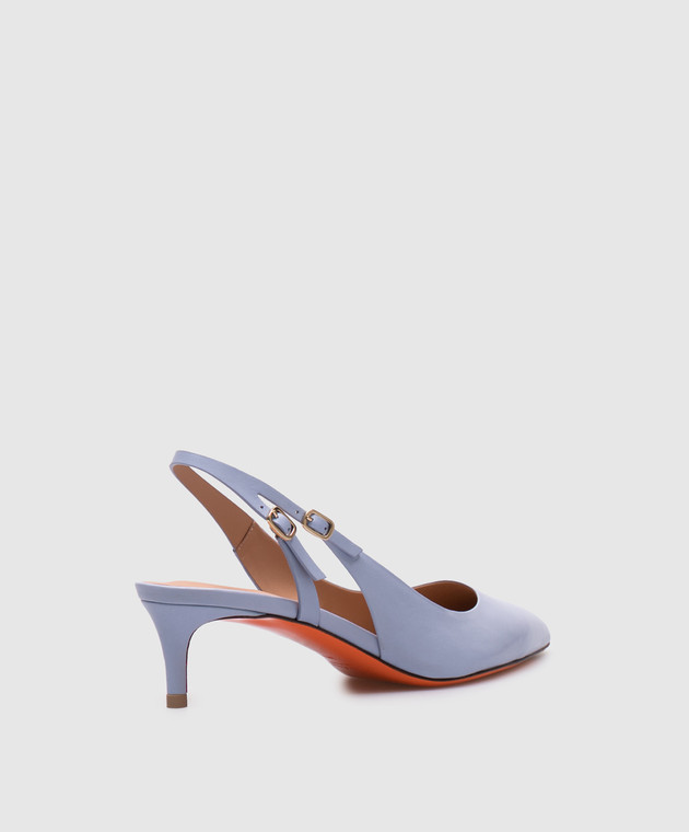 Santoni Блакитні шкіряні слінгбеки WDLQ71407HA2NSZA зображення 3