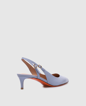 Santoni Голубые кожаные слингбеки WDLQ71407HA2NSZA