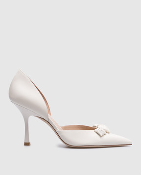 Stuart Weitzman Білі шкіряні туфлі ROSIE 85 DORSAY SK169