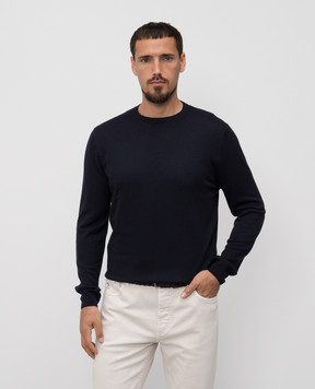 Canali Синий джемпер из кашемира MK02165C0012