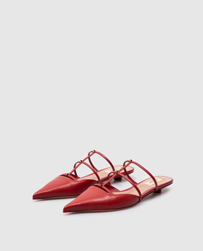 Valentino Красные кожаные мюли. 4W0S0IZ2ACT