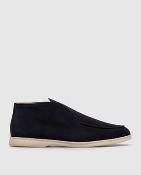 Loro Piana Синие замшевые дезерты Open Walk FAB4368